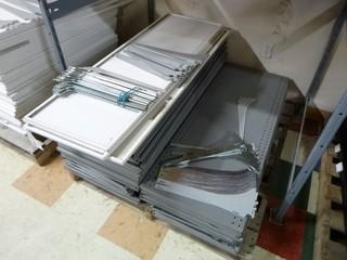 Qty Of Assorted Size Shelving with Hangers, 48" Long, Wilson Brand Made in Canada, Approx. 40 Shelves 