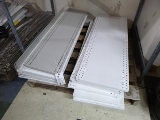 Qty Of Assorted Size Shelving with Hangers, 48" Long, Wilson Brand Made in Canada, Approx. 22 Shelves 