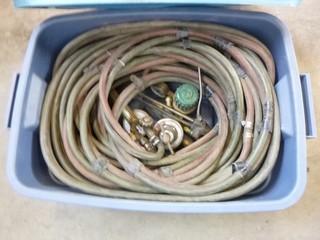 Oxy/Acetylene Hose kit with Torch and Gauges