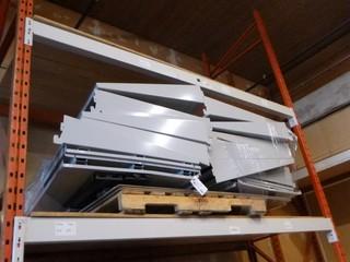 Heavy Duty 36" Shelves, Wilson Brand Made in Canada Approx. 144in X 72in X 73in Gondola Shelving Unit *Reference Lot 247 For Assembled Picture*
