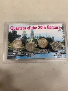 (1) 4 PC Set Of Quarters Of 20th Century, 1936, 1940, 1968, 1970