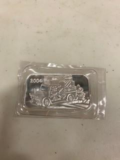 (1) 2004 Santa's Delivery Truck 1oz PURE Silver Bar