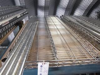 (2 ) PC's Commercial Kitchen Grade Stainless Steel Wire Shelving, 60" x 24", C/w Legs 