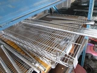 (4 ) PC's Commercial Kitchen Grade Stainless Steel Wire Shelving, 36" x 18", C/w Legs 