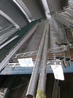 (3 ) PC's Commercial Kitchen Grade  Stainless Steel Wire Shelving, 48" x 18", C/w Legs 