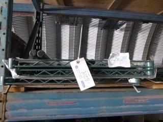 (3 ) PC's Commercial Kitchen Grade  Wire Shelving, 72" x 24", C/w Legs 
