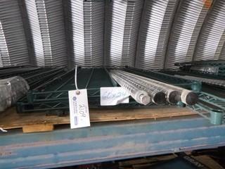 (3 ) PC's Commercial Kitchen Grade  Wire Shelving, 60" x 24", C/w Legs 
