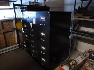 (4) 4 Drawer Filing Cabinets