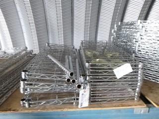 (14) Commercial Kitchen Grade Stainless Steel Wire Shelving, Legs Included, 36" x 14"