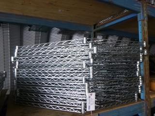 (15) Commercial Kitchen Grade  Stainless Steel Shelving, Corner Shelving, 48" x 48"