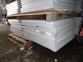 (10) New Solid Wood Doors, 79" x 32" x2", Some Water Damage, Also Great for Shelves, Workbenches and other projects