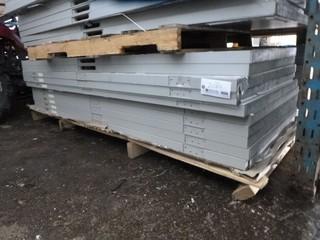 (10) New Solid Wood Doors, 79.5" x 32" x2", Some Water Damage, , Also Great for Shelves, Workbenches and other projects