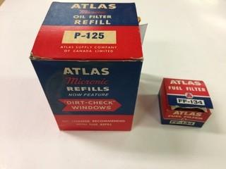 2 - Atlas Filters Atlas Oil Filter - P125, Atlas Fuel Filter - Ff-134.