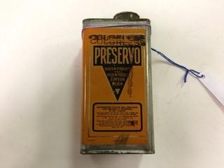 Preservo - Vintage Tin - Water Proofs And Mildew Proofs Cotton Duck.