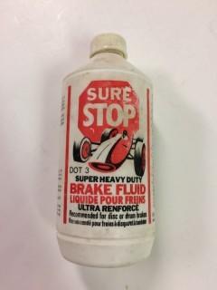 Sure Stop - Super Heavy Duty Brake Fluid Bottle - Dot 3 - 350Ml - Made In Canada.