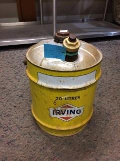 Irving - Vintage 20 Litre Oil Can