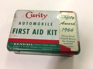 Curity Automobile First Aid Kit  With All Original Contents!.