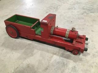 Hand Made  Wooden Toy Train Engine - 1940'S - 33" Long.