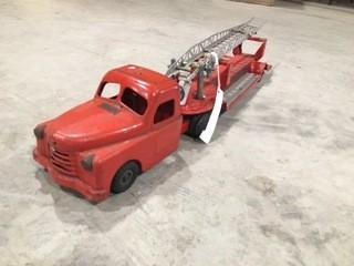 Structo Steel Ladder Truck - 1950'S -  Pressed Steel 36" Long.