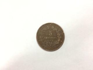 1887  - France - 5 Centimes 'A'.