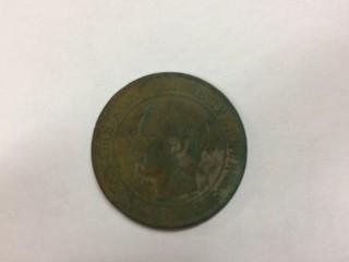 1853 France - Dix Centimes 'W' Napolean Empereur.