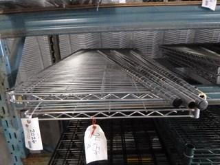 (3) PC Commercial Kitchen Grade Stainless Steel Wire Shelving, 54" x 24", C/w Legs