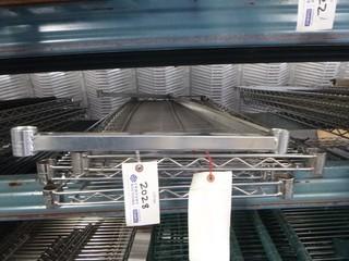 (3) PC Commercial Kitchen Grade Stainless Steel Wire Shelving, 48" x 18", C/w Legs