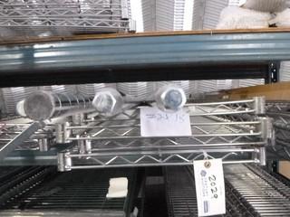 (4) PC Commercial Kitchen Grade Stainless Steel Wire Shelving, 72" x 18", C/w Legs