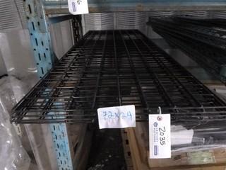 (4) NEW Grid Wall Wire Shelving, 72" x 24", C/w Legs *Will attach to Rolling Bases Lots 2048,2049, or 2050 in zigzag pattern*