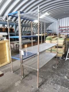 (1) PC Metal Shelving, 60" x 24" x 74", (1) PC 48" x21" x 76"
