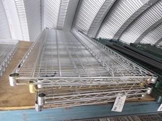 (5) PC Commercial Kitchen Grade Metal Shelving, 72" x 24" 