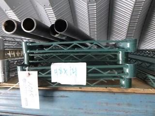 (4) PC Commercial Kitchen Grade Metal Shelving, 48" x 21" , C/w Legs