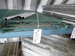 (4) PC Commercial Kitchen Grade Metal Shelving, 60" x 16" , C/w Legs