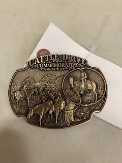 Cattle Drive Commemorative First Edition No. 75 Belt Buckle