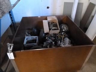 Misc Engine Parts, Tires, Chains, Brakes, and Electrical for  Chinese ATVs / Motorbikes, Bin Included *See Lot 26 For Similar Items*