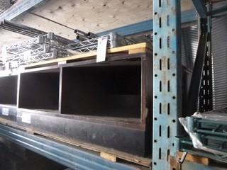 Heavy Duty Display Stand / Showroom Sitting Bench w/ Storage Underneath( Shelves/ Cubbies), Approx 4ft by 4ft by 18"