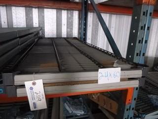 (2) PCs Commercial Kitchen Grade Shelving - Plastic Shelving 60" X 24", Triangle Style ( Legs not included)