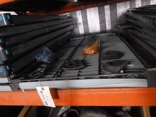 (2) PCs Commercial Kitchen Grade Shelving - Metal Frames w/ Plastic Shelves 42" X 24", Triangle Style ( Legs not included)