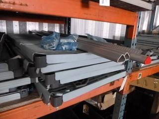 (6) PCs Commercial Kitchen Grade Shelving - Metal Frames w/ Plastic Shelves 48 X 24", Triangle Style ( Set of 4 Legs Included)