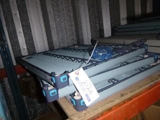 (3) PCs Commercial Kitchen Grade Shelving - Metal Frames w/ Plastic Shelves 30" X 24", Triangle Style ( Legs not included)