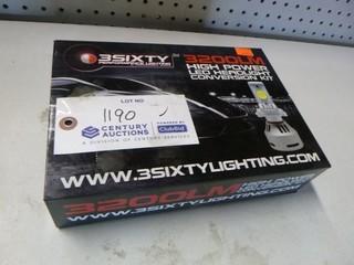 NEW 3Sixty LED Head Light Conversion Kit, 3200 Lumans, High / Low 9007 (Bulb)