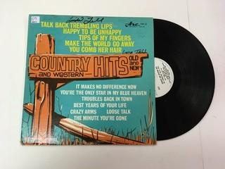 Country and Western Hits Old and New Vinyl.