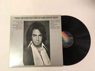 Neil Diamond 12 Greatest Hits Vinyl.