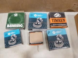 Box of Assorted  Unused Bearings, 6 In Total  