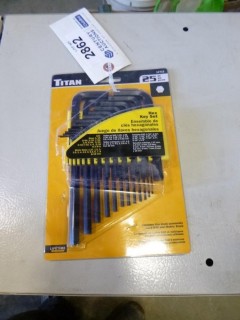 Titan 25 PC Hex Key Set (New) (A1)