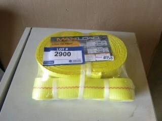 (1) 4" x 30" Heavy Duty Tow Strap, (1) 2" x 20" Tow Strap (New) (A1)