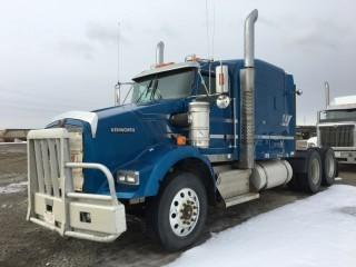 2008 Kenworth T800 T/A Truck Tractor c/w Cummins ISX 500 HP, 18 Spd, A/C, Air Ride Susp., 11R24.5 Tires. S/N 1XKDD40X68R937117. Note:  Requires Repair.