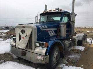 2004 Peterbilt 378 T/A Truck Tractor c/w Cat, 18 Spd, Air Ride Susp. S/N 1XPFDB0X54D819588. Note:  Not Running, Parts Only.