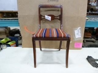 (4) Wunder Built Wooden Chairs, C/w Cloth Seats (Possible Vintage), (1) Bernhardt Chair C/w Cloth Seat (E1-1-3)