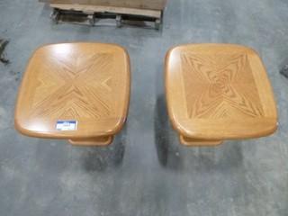 (2) Wood End Tables (E1-1-2)